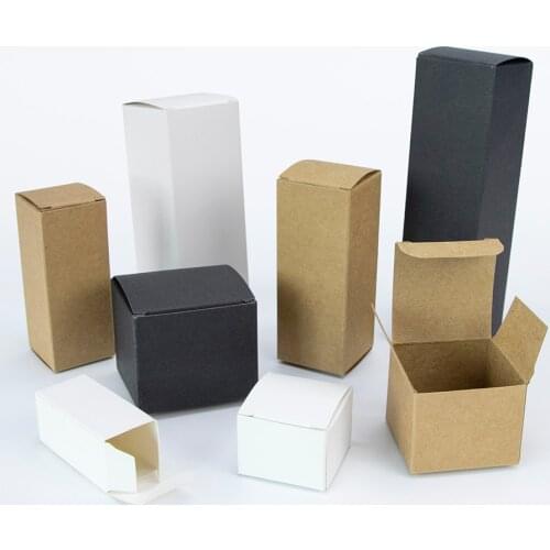 50pcs/packaging box cosmetics packaging gift box essential oil bottle Kraft box white card black card box available custom size