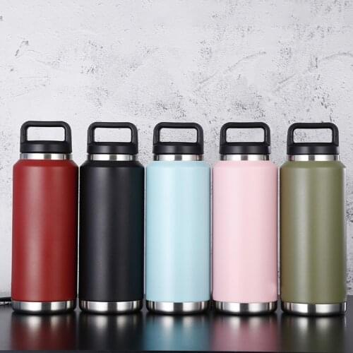 36OZ Large-Capacity Milk Bottle Outdoor Sports Stainless Steel Double-Layer Vacuum Flask