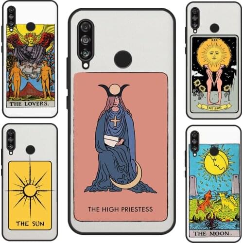 Tarot Card Astrology Sun Moon Lover Case For Huawei P30 P20 P40 Pro Mate 10 20 Lite Nova 5T P Smart Z 2019 Honor 9X 8X 8A 10i