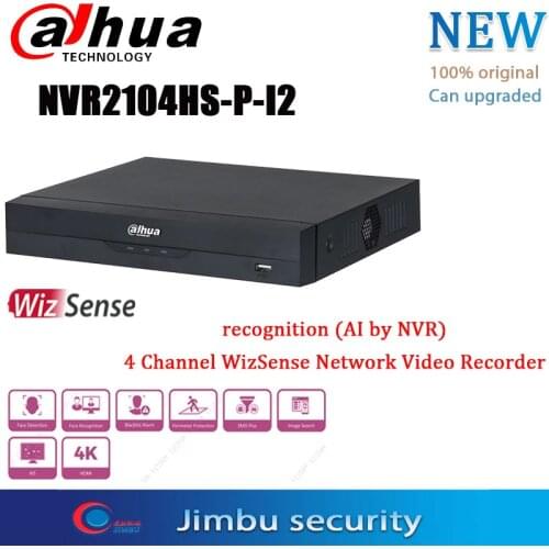 DAHUA 4PoE WizSense Network Video RecorderSupports mainstream cameras of ONVIF and RTSP protocols andFace recognition(AI by NVR)