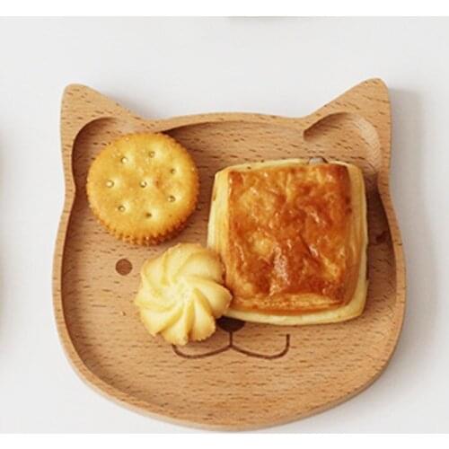 Wooden Baby Food Dishes Plate Kids Feeding Eating Set Children Baby Services Tableware Bowl Topper Tray Assiette Enfant