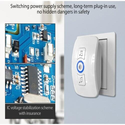 Home Wireless Doorbell System Pager Home Security Welcome Friend Smart Doorbell Chimes Kit 4 Level Volumes 32 Musics Adjustable