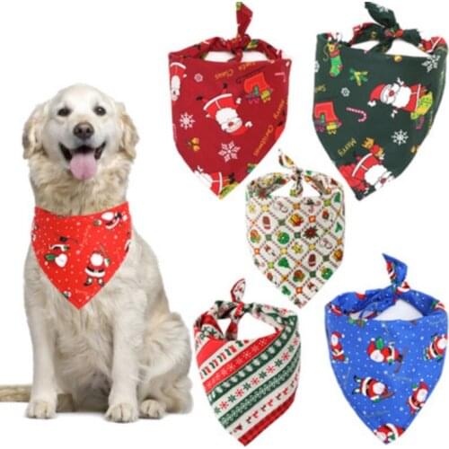 Cotton Pet Scarf Bandanas For Birthday Big Day Christmas Cotton Plaid Washable Scarf Cat Dog Pet
