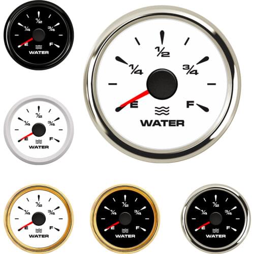 52mm Car Truck Water Level Gauge Meter Indicator 8 color Backlight 12V/24V Water Level Gauge Meter for Auto Truck Car Meter