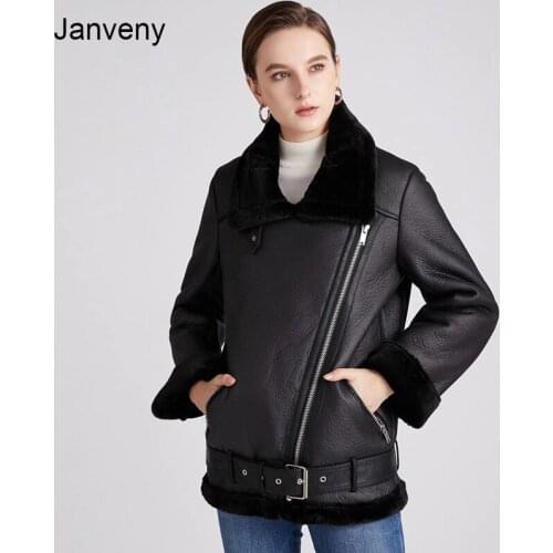 Женские зимние кожаные куртки Janveny China At AliExpress