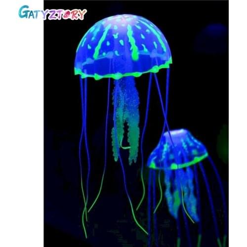 GATYZTORY Frame jellyfish DIY Painting By Numbers Picture Canvas By Numbers Handpainted Oil Painting Home Decor Modern Abstract