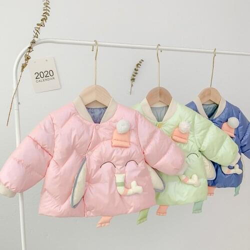 2 3 4 5 6 Years Girl Children Thick Jacket Winter New Arrival Kids Cute Down Coat Cartoon Thicken Warm Outwear for Baby Girl New