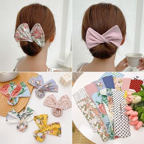 2021 New Lazy Twisted Meatball Headband Hair Device Bow Headdress Summer Korean Hairband Female Tied Hairpin Hair Accessories