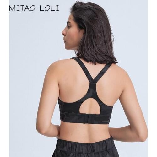 MITAO LOLI HIGH IMPACT Workout Gym Exercise Yoga Bras Adjustable Buckle Naked Feel Fitness Training Athletic Sport Bras Tops