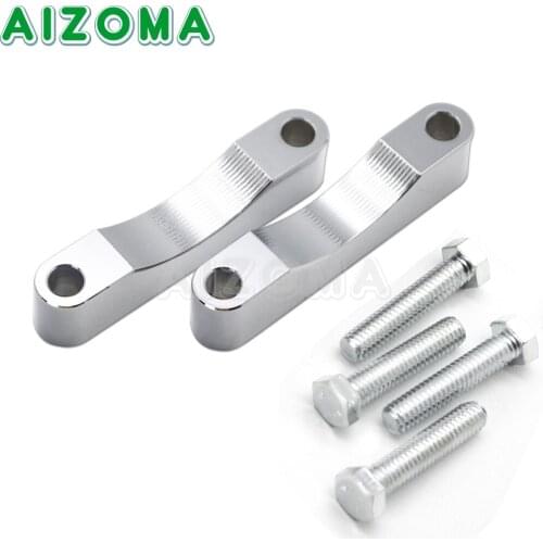 Motorcycle 0.75'' Front Fender Spacer Bracket Aluminum For Harley Touring 1984-2013 6.5'' Wide 30'' Wheel Chrome