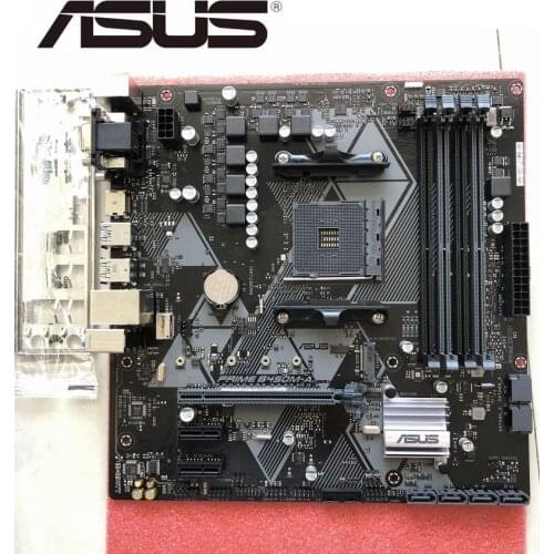 Desktop motherboard ASUS B450M-A PRIME for AMD B450 AM4 DDR4 supports RYZEN CPU M-ATX AURA RGB USED mainboard SALES