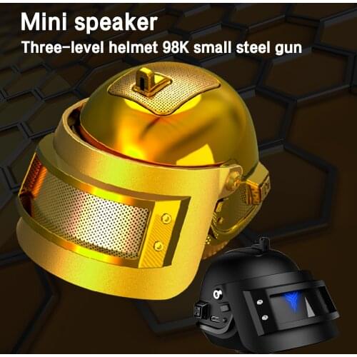 New 98K Bluetooth 5.0 Speaker Helmet Wireless Audio Mic Handsfree Music Call Control Black Gold