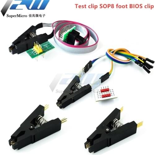 Clip 8 upgrade version, SOP8 test clip suitable for 93CXX / 25CXX / 24CXX EEPROM, internal circuit programming adapter + 2
