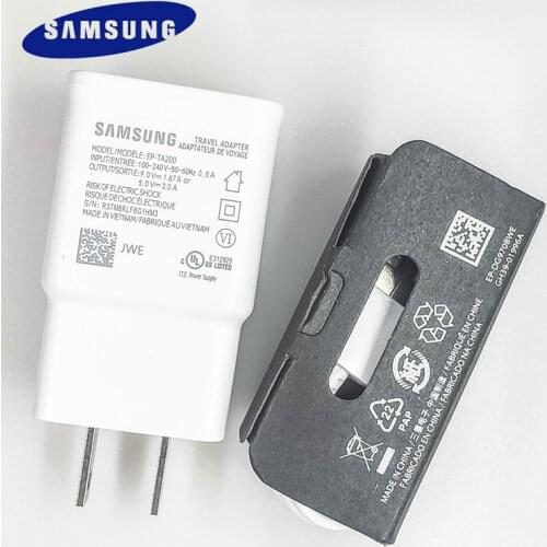 Samsung Original Fast Charging Charger USB Wall US Adapter Type C Data Cable For Galaxy S10 S9 S8 Plus S10e S11 Note 9 8 A50