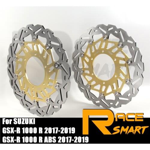 Motorcycle CNC Front Brake Disks Discs Brake Rotors For SUZUKI GSX-R 1000 R GSXR1000R ABS GSXR-1000 2017-2019 2018 Black Gold