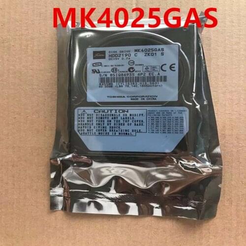 90% New Original HDD For Toshiba 40GB 2.5" IDE 2MB 5400RPM For Internal HDD For Laptop HDD For MK4025GAS