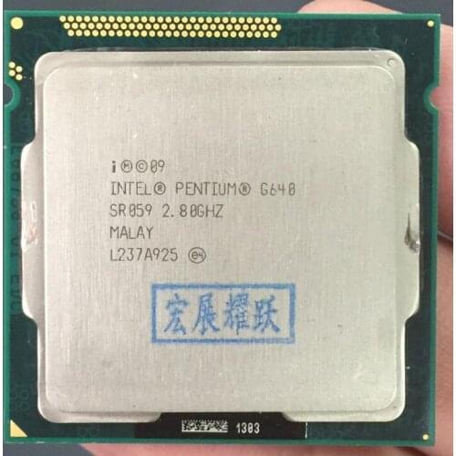 Shipping free Intel CPU Pentium G640 3M Cache, 2.80 GHz LGA 1155 TDP 65W PC Computer Desktop CPU