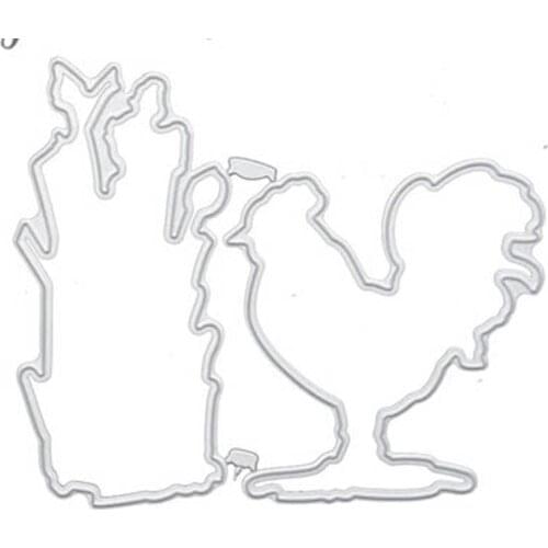 Cock rooster transparent clear stamp/coordinating die for DIY Scrapbooking/Card Making/Kids Christmas Fun Decoration Supplies