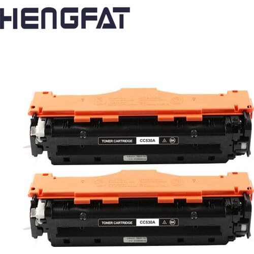 2pieces Compatible Toner Cartridge CC530A - CC533A 530A -533A for HP CP2025 CP2020 CM2320 Printer