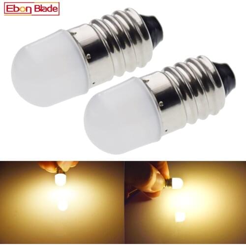 Pair E10 1447 Screw LED Bulb 3 Volt 6 Volt For Flashlight Replacement Bulb Torch Work Light Lamp 100Lumen Warm White 3V 6V DC
