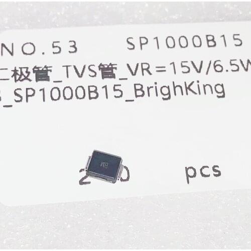 10PCS SP1000B15 TVS tube 15V 6.5W SMB transient suppression diode(10PCS)
