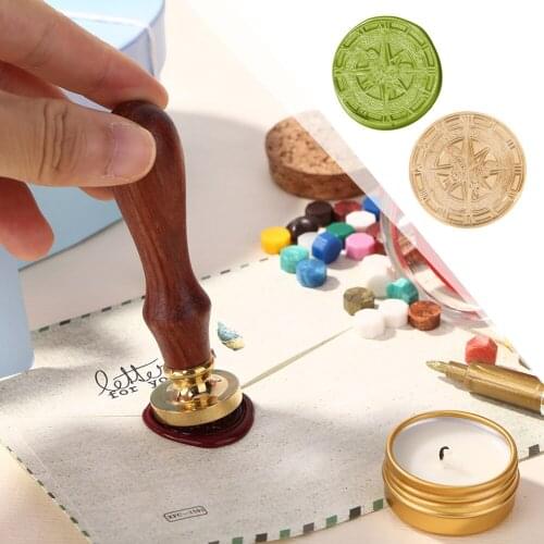 Wax Seal Stamp Head Vintage Round Antique Love/Time Sealing Wax Invitations Scrapbooking Decor Replace Copper Head