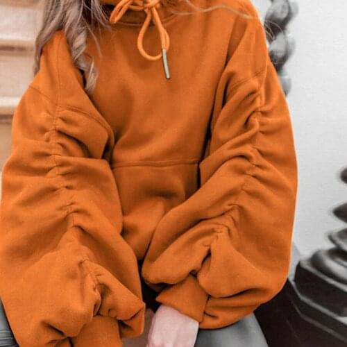 BoozRey Womens Clothing 2021 Autumn Winter Hoodies Long Sleeve Drawstring Female Street Fashion Knitted Short Hedging Hoodie