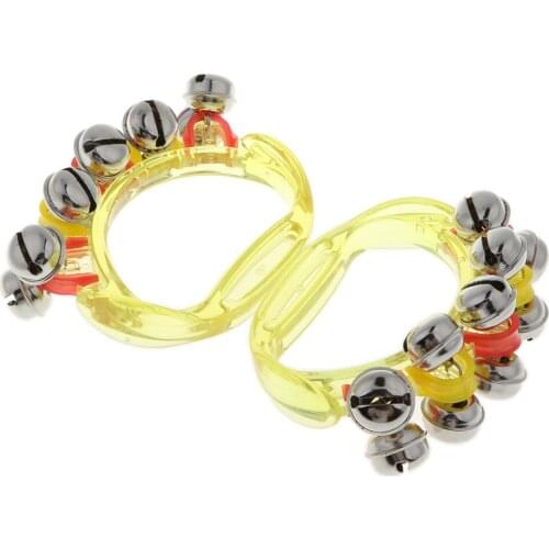 1 Pair Tambourine Rhythm Shaking Bell Baby Toddler Developmental Musical Toy Play Activity