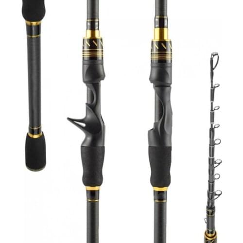 2.1m High Carbon Fiber Lure Fishing Rod Power MH Lightweight Spinning / Casting Fishing Pole