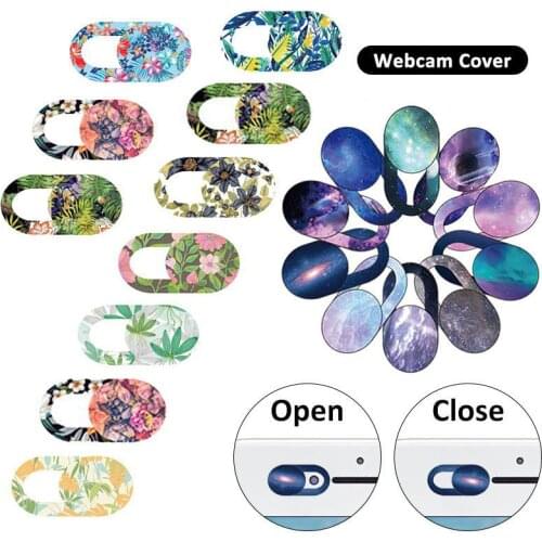 3PCS Ultra Thin Universal Webcam Cover Laptop Tablet Mobile Phone Lens Camera Privacy Sticker Portable Flowers Web Cam Slider