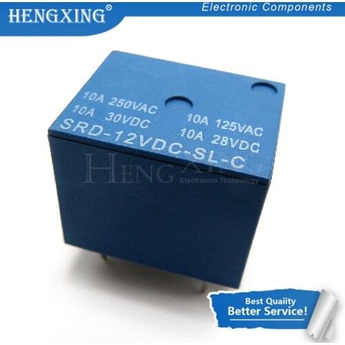 5pcs/lot SRD-12VDC-SL-C T73-12V 5 pin PCB 12V DC Power Rela In Stock