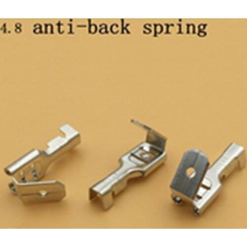 50pcs 6.3 anti-back spring with plug male and female terminals