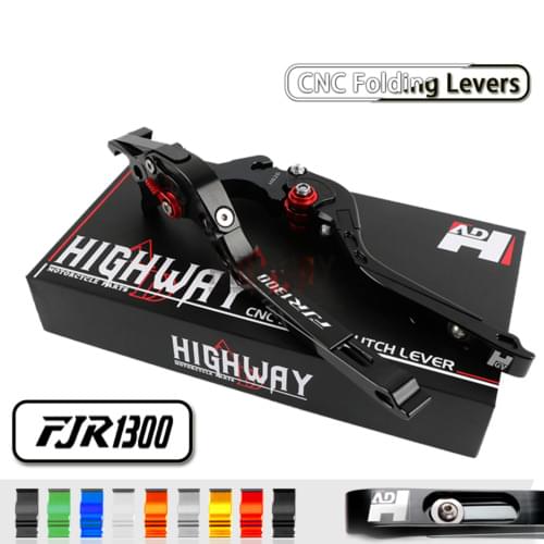 CNC Aluminum Brake Handle Bar Lever Extendable Folding Adjustable Brake Clutch Levers For YAMAHA FJR 1300 FJR1300 2004-2017