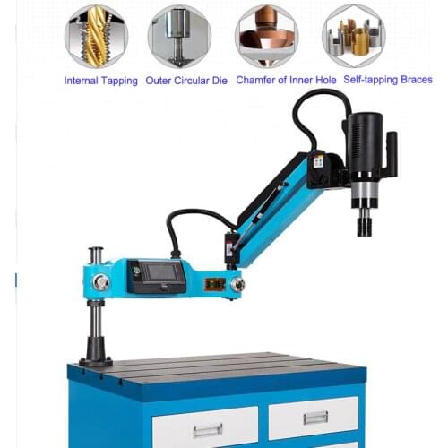 Free Shipping 220V M3-M12 360 Degrees Electric Tapping Machine Electric Tapper Tapping Machine-working Taps Threading Machine