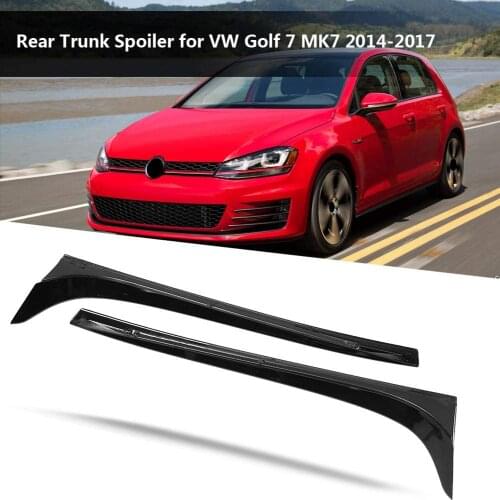 For Golf 7 MK7 GTD R 2014~2018 Rear Window Mirror Tail Rear Window Side Spoiler Wing Gloss Black Carbon Fibe Car Accessories