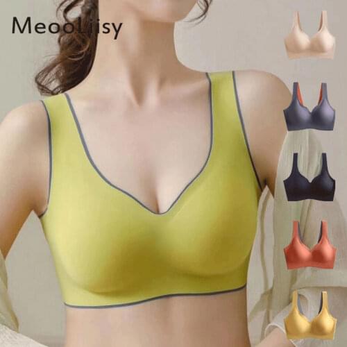 Seamless Bras for Women Push Up Bras No Wire Brassiere A B C Cup Underwear Sexy Bra Three Quarters(3/4 Cup) Bra Without Bones