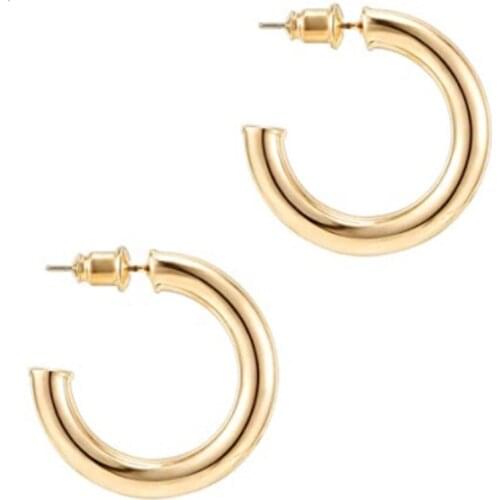 Colored Lightweight Chunky Open Hoops Hoop Earrings for Women