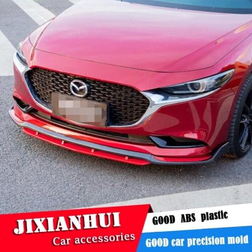 For Mazda3 Axela Body kit spoiler 2020-2021 For Mazda3 Axela 4DS Rear lip rear spoiler front Bumper Diffuser Bumpers Protector