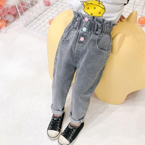 Baby Jeans Ruffles Jeans For Girls Casual Style Kids Jeans Girls Spring Autumn Toddler Girl Clothes