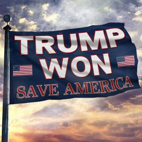 Trump Won - Save America Flag Garden Flag House Flag Wall Flag 3x5 Foot Polyester Flag Usa Save America
