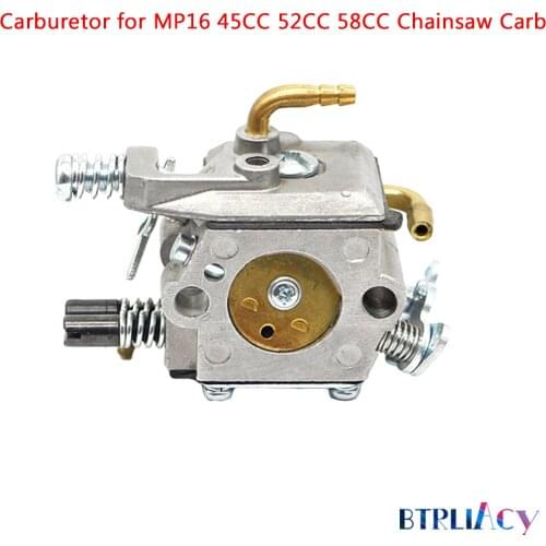 Carburetor for MP16 45CC 52CC 58CC Chainsaw Carb 2 Stroke Engine 4500 5200 5800 Chainsaw Gasoline Garden Tools Dropshipping