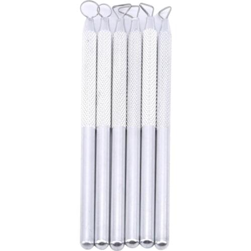 Silver White Ceramic Tool Repair Blank Set Of 6 Aluminum Rod Sculpture Scraper Sculpture Tool Scraper Model Making Tool