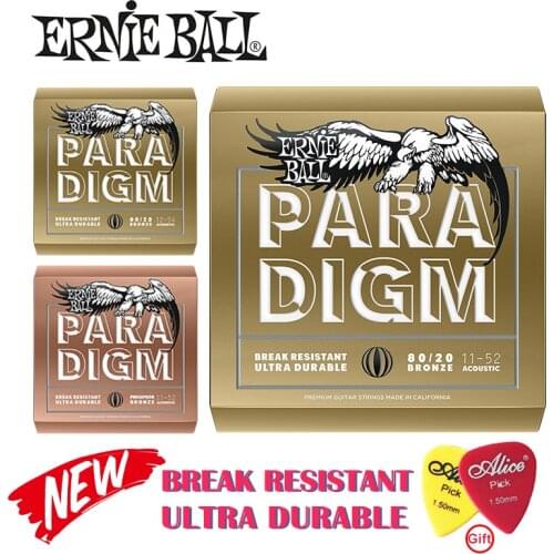 Ernie Ball Guitar String 2086 2078 2088 Phosphor Bronze / 80/20 Bronze Paradigm Acoustic Guitar String Set