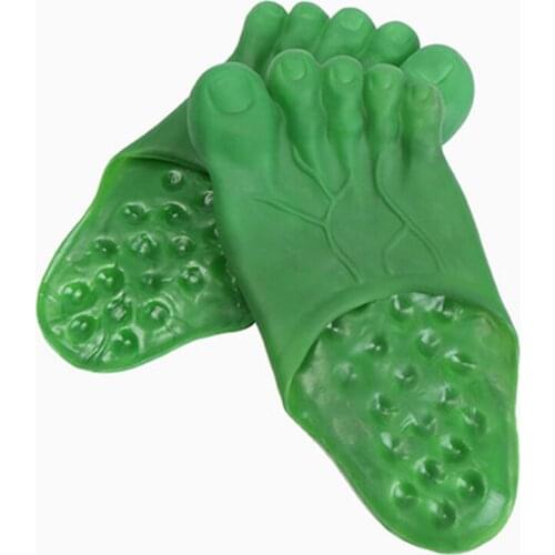 Halloween Hulk Slippers Shoe Cover Bigfoot Tweezers April Fools Day Tricks Toy Ball Makeup Show for Children Kids Gift