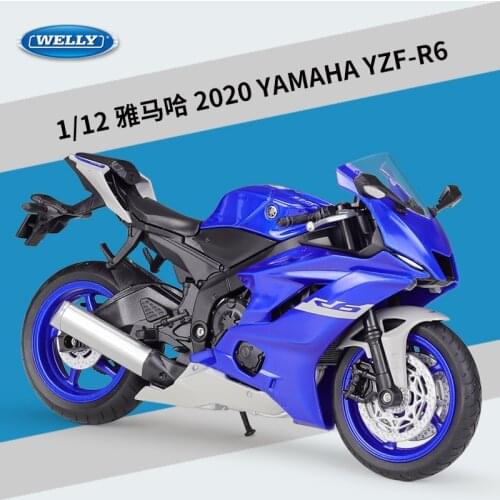 WELLY 1:12 YAMAHA YZF-R6 Diecast Metal Sport Race Motorcycle Model Motorbike Collectibles