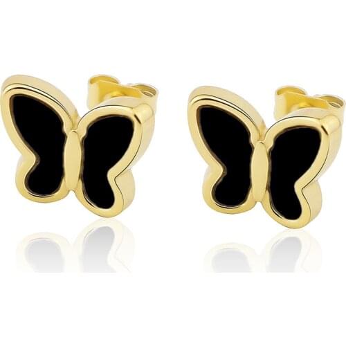 Fashion Stainless Steel Jewelry Three-Dimensional Shell Butterfly Drop Earrings For Women Love Gifts Wholesale