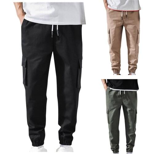 Mens Cargo Pants Loose Plus Size Sports Harlem Pants Nine Pants Casual Pants Trousers 2021 Fashion Streetwear штаны мужские