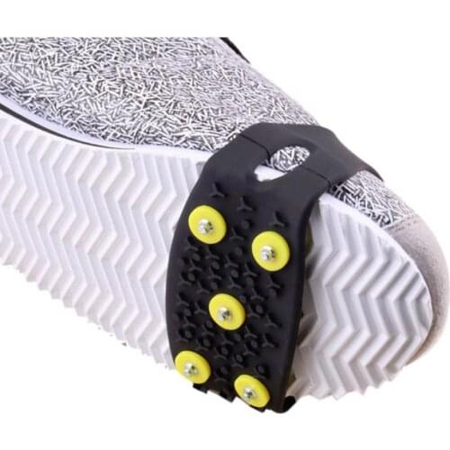 5 Stud Anti Slip Climbing Crampon Cleats Shoes Cover 1 Pair Winter Ice Ski Spikes Shoes Grips Footwear Skiing Accessories