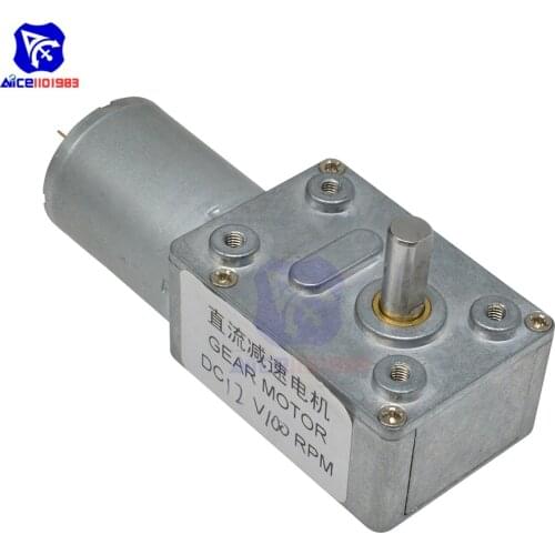 Diymore 12V DC Gear Motor 4632-370 Worm DC Gear Motor 6mm Female Shaft High Torque Turbine Reducer