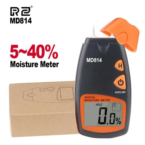 RZ Portable Digital Wood Moisture Measurement 4 Pins Sensor Wood Moisture Meter MD814 Timber Moisture Meter Detector Hygrometer